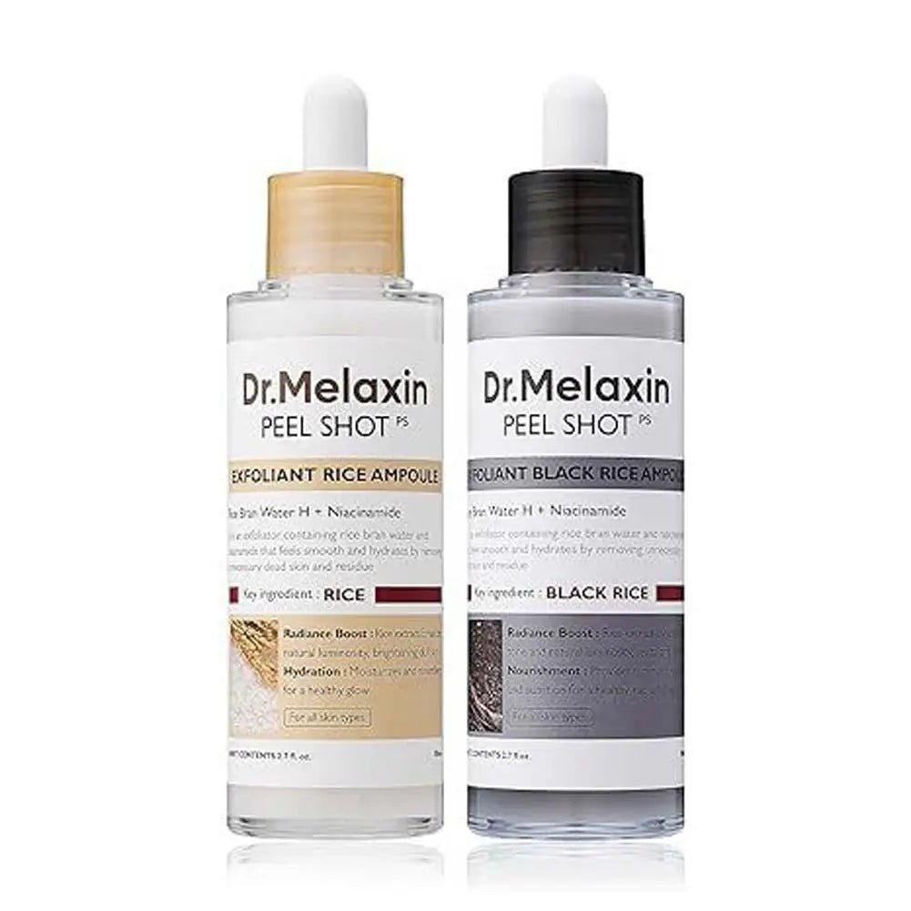 Dr. Melaxin Peel Shot White and Black Rice Exfoliating Essence Deep Moisturizing Hydrating Oil-Control Gentle Skin Care