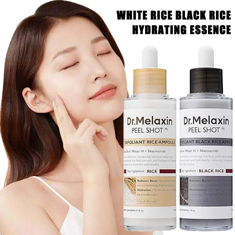 Dr. Melaxin Peel Shot White and Black Rice Exfoliating Essence Deep Moisturizing Hydrating Oil-Control Gentle Skin Care